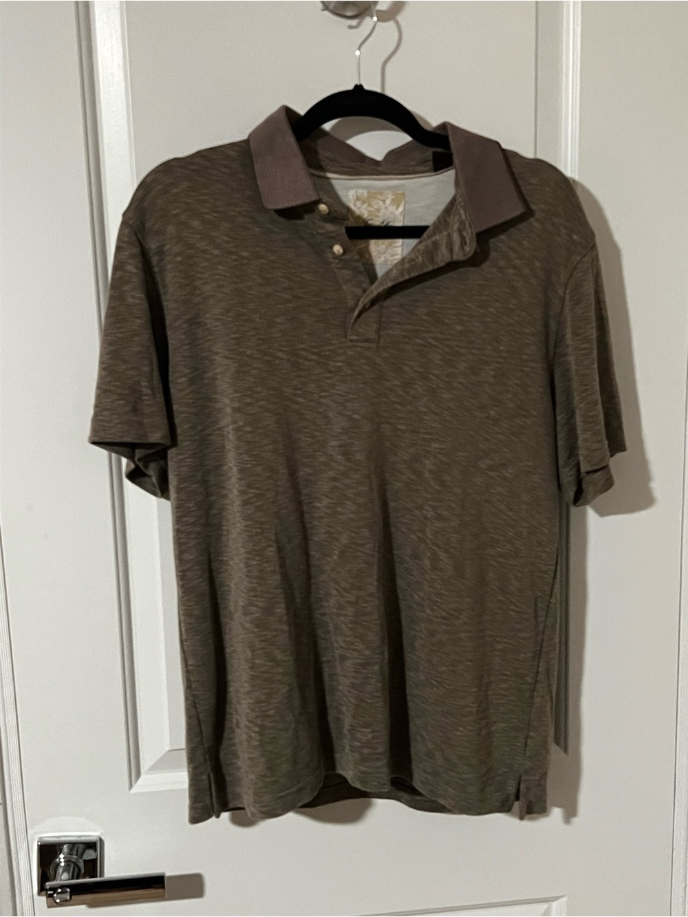 Tasso Elba Men's Medium Casual Polo Shirt in Olive Brown